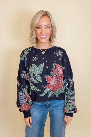 GAIA SWEATSHIRT IN DARK NIGHT COMBO