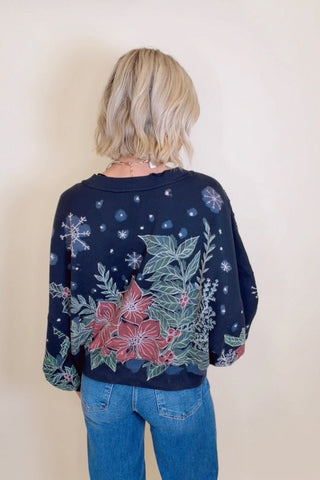 GAIA SWEATSHIRT IN DARK NIGHT COMBO
