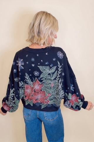 GAIA SWEATSHIRT IN DARK NIGHT COMBO