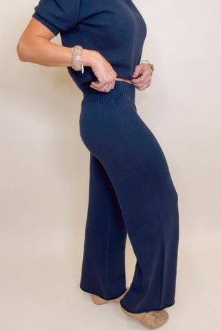 CROP KNIT FLARE COZY PANT