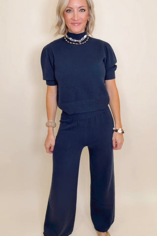 CROP KNIT FLARE COZY PANT