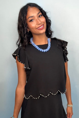 ELEGANT STUD DETAIL TOP