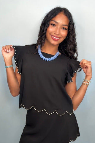 ELEGANT STUD DETAIL TOP