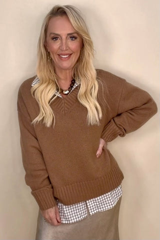 CLOUD SPUN V-NECK SWEATER