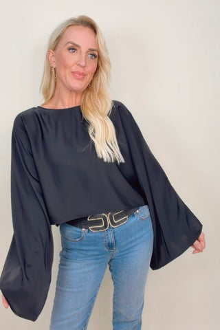 MISTLETOE MAGIC LONG SLEEVE BLOUSE