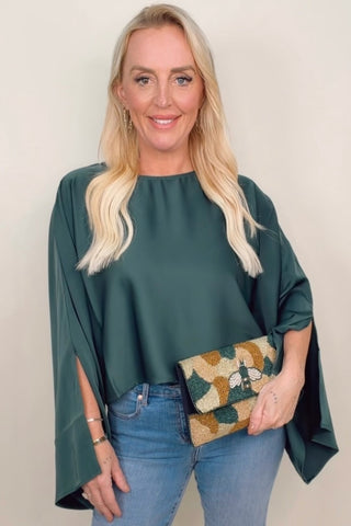 MISTLETOE MAGIC LONG SLEEVE BLOUSE