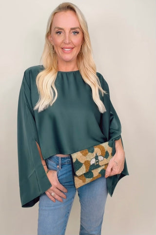 MISTLETOE MAGIC LONG SLEEVE BLOUSE