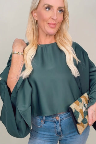 MISTLETOE MAGIC LONG SLEEVE BLOUSE