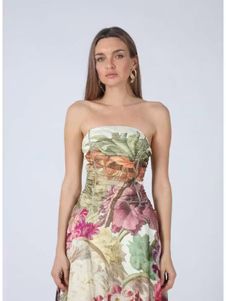 JOSEPHINE STRAPLESS MIDI DRESS