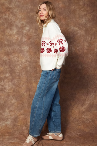 GIORGIA LONG SLEEVE TROYER NECK PULL OVER