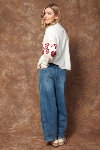 GIORGIA LONG SLEEVE TROYER NECK PULL OVER