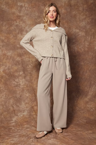 ECHO LONG SLEEVE SAILOR NECK CARDIGAN