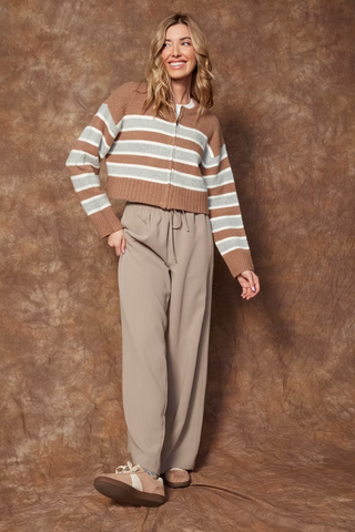 CHIMMY LONG SLEEVE CREW NECK CARDIGAN