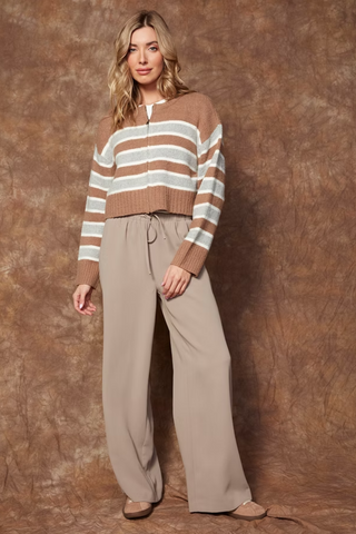 CHIMMY LONG SLEEVE CREW NECK CARDIGAN