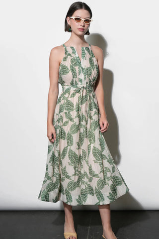 VENERIA HALTER MIDI DRESS