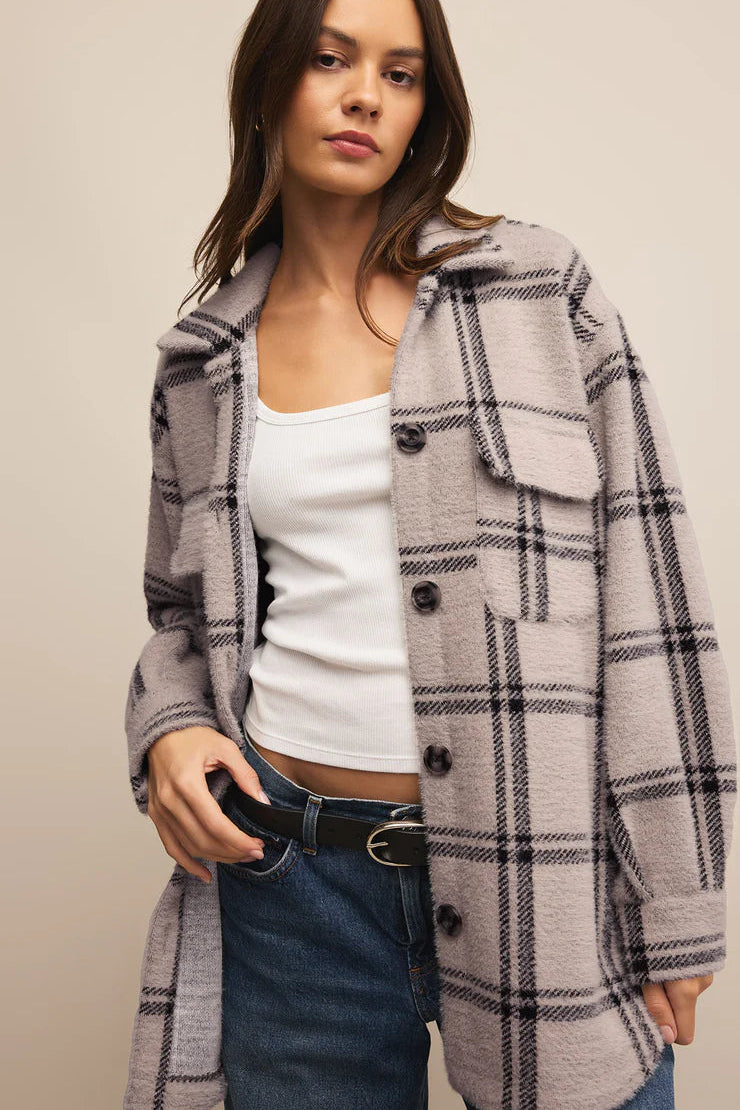 PLAID TUCKER JACKET