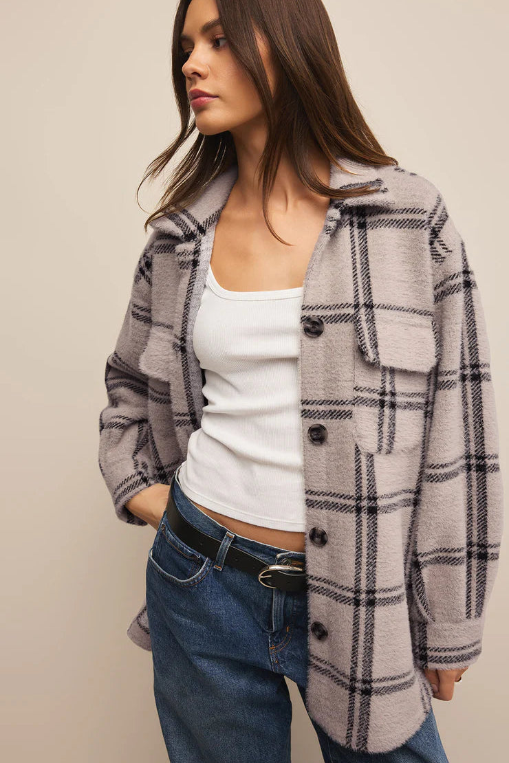 PLAID TUCKER JACKET