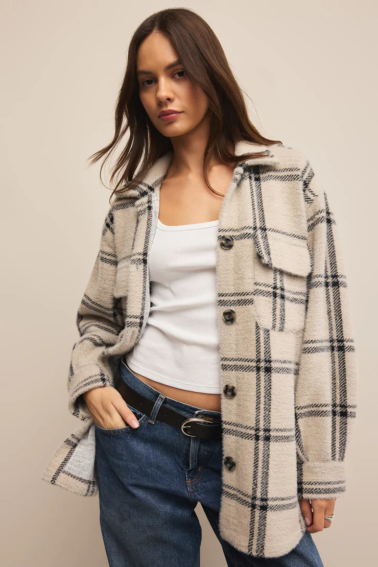 PLAID TUCKER JACKET