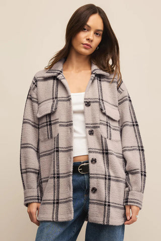 PLAID TUCKER JACKET