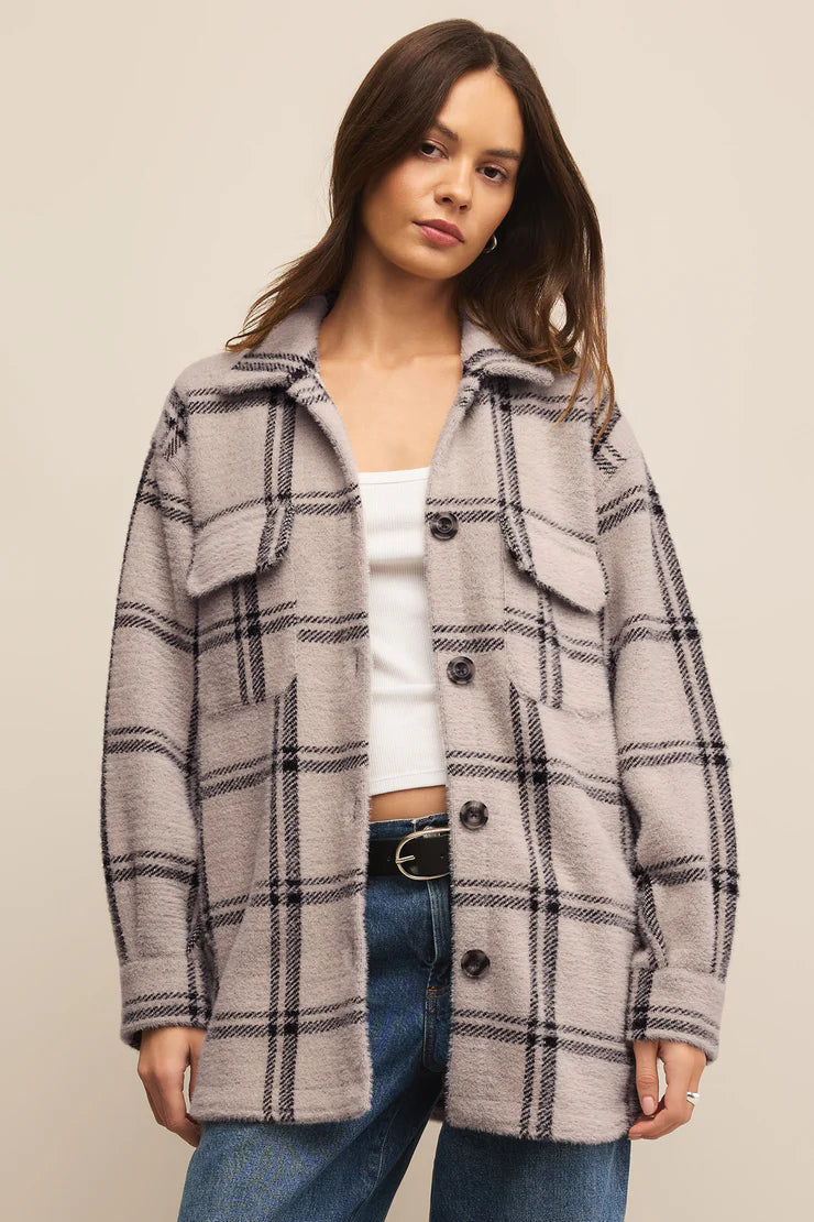 PLAID TUCKER JACKET
