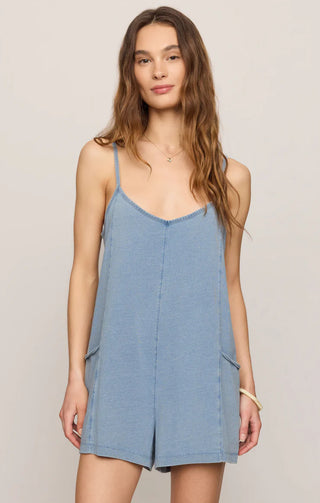 GO EASY JERSEY DENIM ROMPER