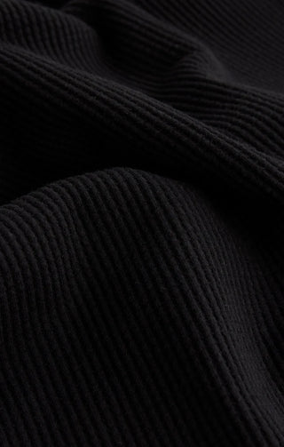 Close-up of black textured fabric