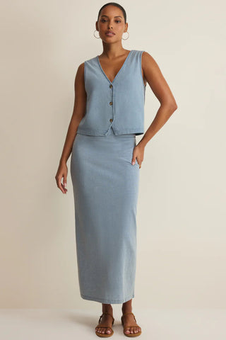 NOELLE JERSEY DENIM TOP