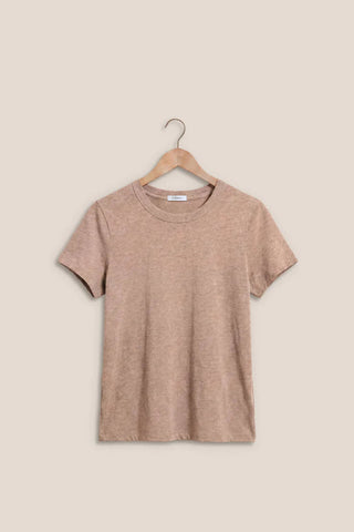 JUNIE SLUB TEE SHIRT HEATHER ASH