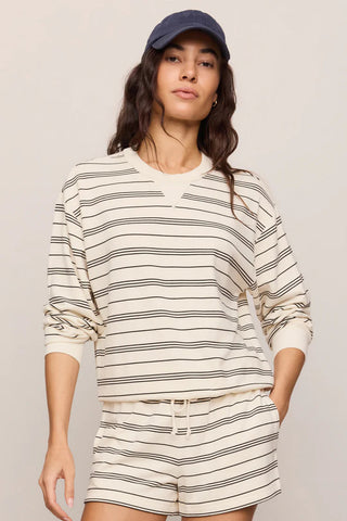 STAND OUT STRIPED SWEATSHIRT