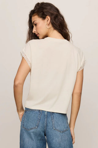 MARIKA LACE TRIM MUSCLE TEE
