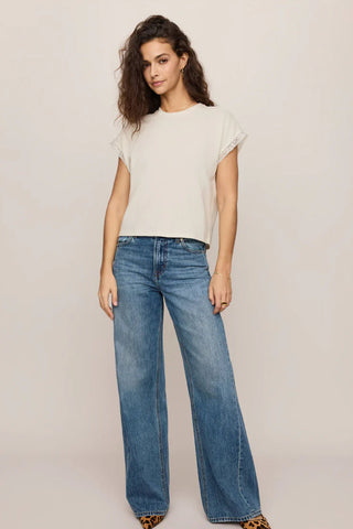 MARIKA LACE TRIM MUSCLE TEE