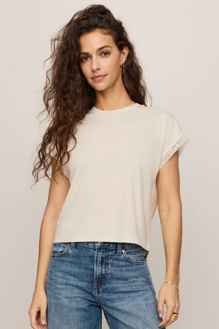 MARIKA LACE TRIM MUSCLE TEE