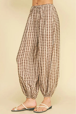 WANDERLUST PRINTED WIDE LEG PANTS