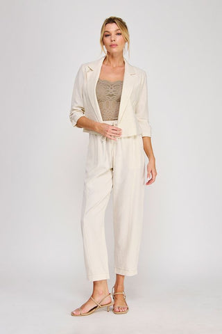 AMALFI IVORY TAPERED PANTS