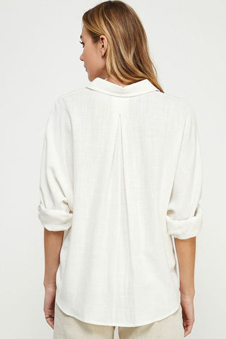 RELAXED DOLMAN BUTTON FRONT SHIRT