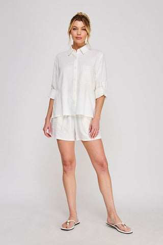 SHORELINE BUTTON DOWN TOP