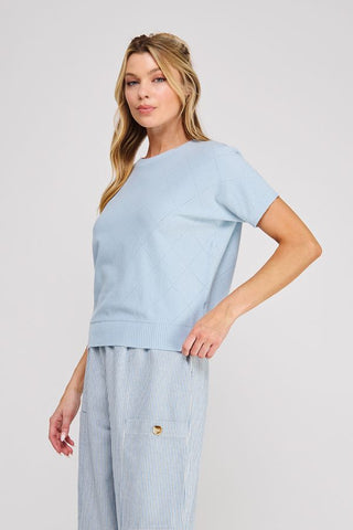 BLUE SKIES POINTELLE TOP