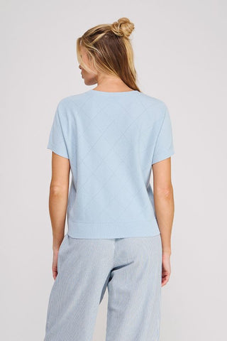 BLUE SKIES POINTELLE TOP