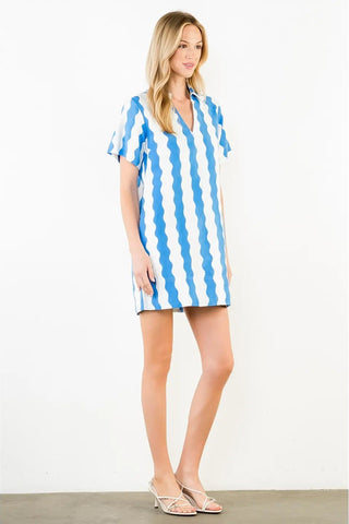 THE BLUE HORIZON MINI DRESS