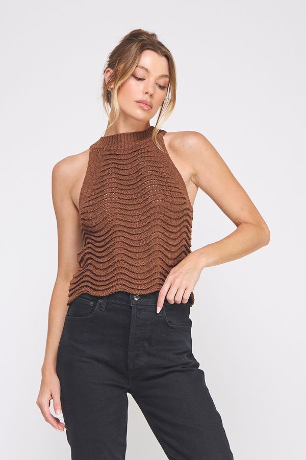 RILEY KNIT HALTER TANK