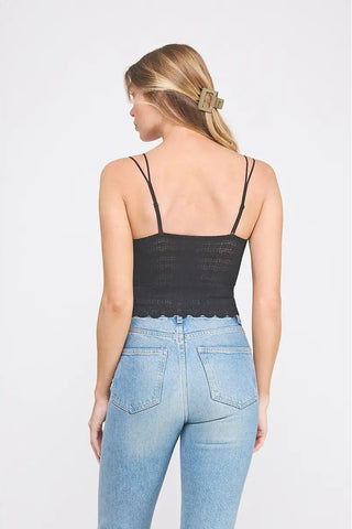 HAILEY BRALETTE STRIPED SCALLOP EDGE