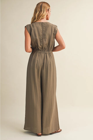 RELAXED SLUB SLEEVELESS JUMPSUIT