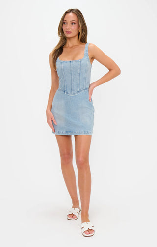 corset mini dress styled outfit