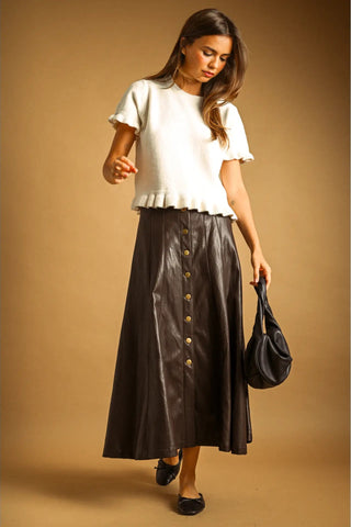 HARPER RUFFLE HEM SWEATER