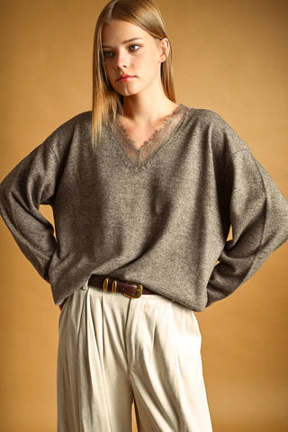 COZY CHARM LACE SWEATER