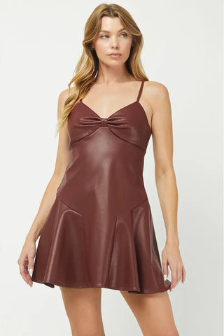 NATALIA PU MINI DRESS