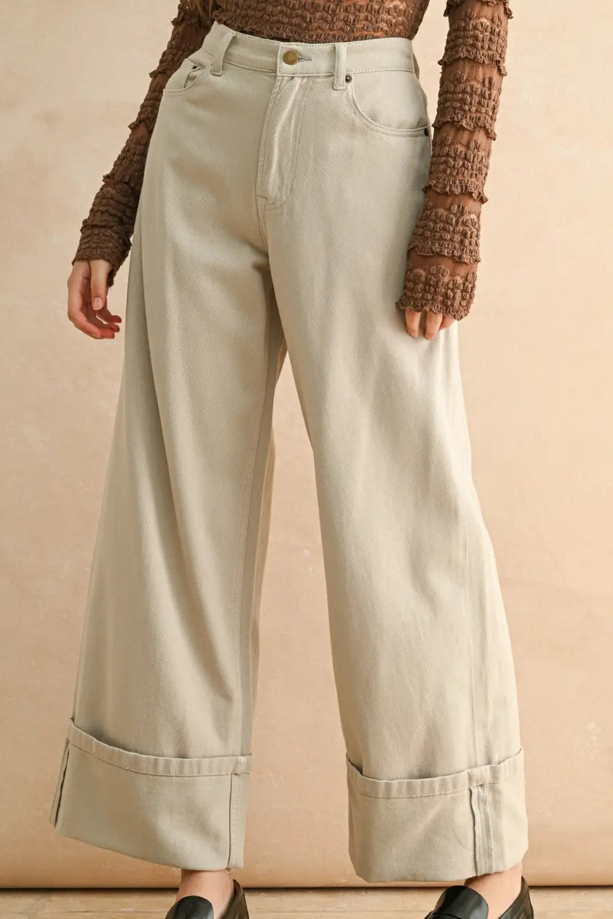 LISA CUFFED BOTTOM PANTS