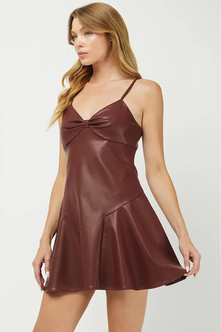 NATALIA PU MINI DRESS