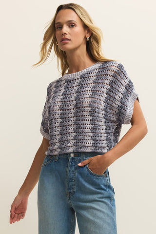 BALLAST CROCHET STRIPE TOP