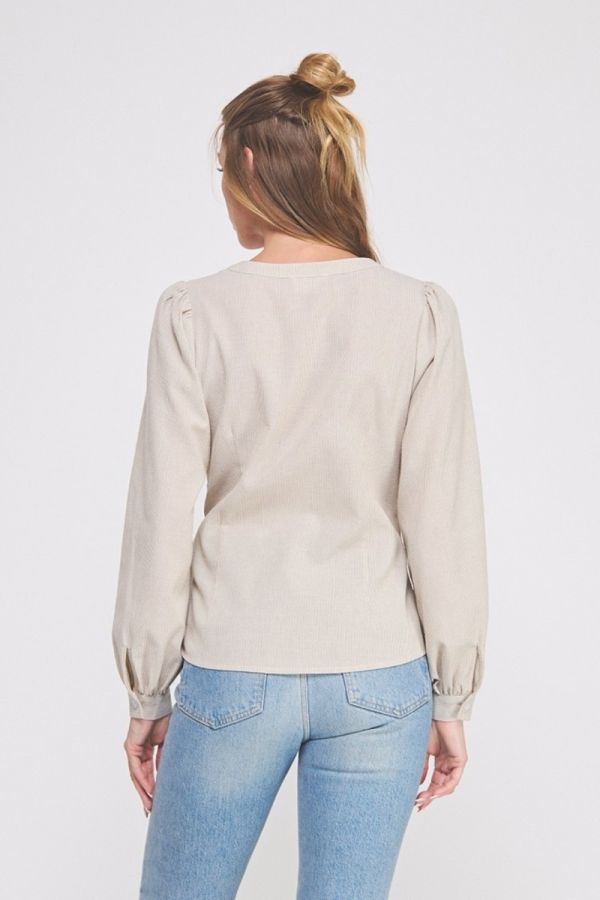 CLAIRE SIDE-TIE BLOUSE